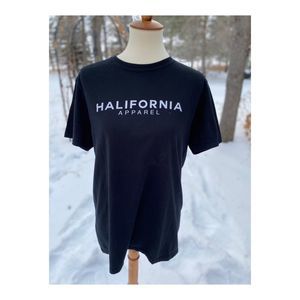 Halifornia Black Cotton TShirt Basic